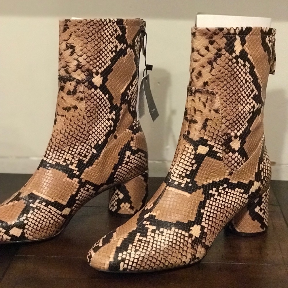 Zara snake skin ankle boots - New with tags